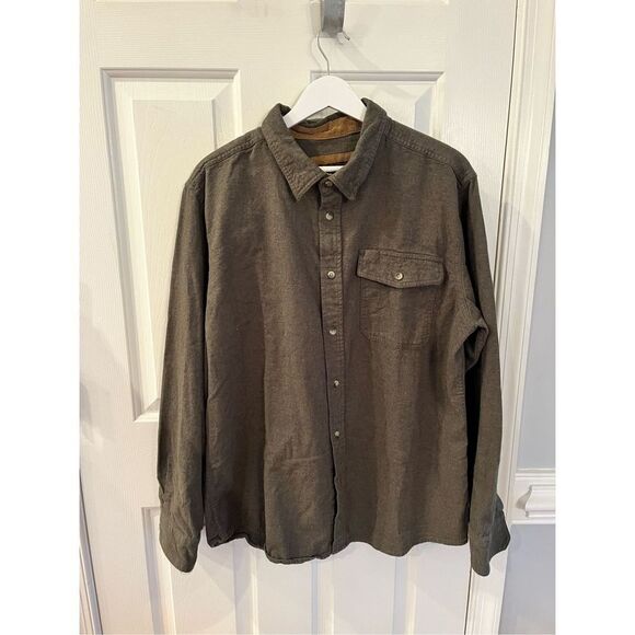 CQR Tactical Green Soft Flannel Corduroy Cuffed Shirt sz 2XL - Picture 1 of 9